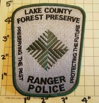 Lake County (waukegan,  Il) Forest Preserve Ranger Police Patch