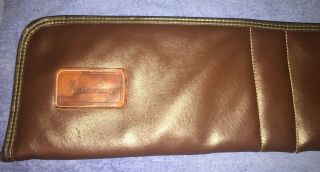 Vintage Browning Rifle Case Leather Soft Case 50 Inches Brown,  53 1/2”