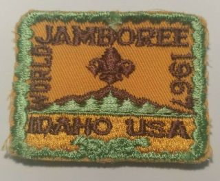 Bsa World Jamboree 1967 Idaho Usa Green Boarder Brown Letters Trader Bill