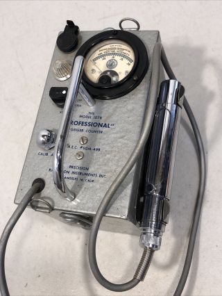 Professional Geiger Counter Model 107b Vintage Precision Radiation Instruments