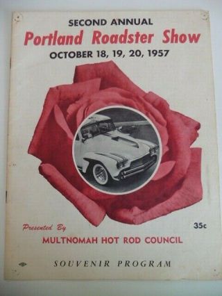 Vintage 1957 Portland Oregon Roadster Show Official Program 2rd Annual