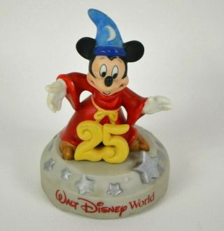 Walt Disney World Mickey Mouse Music Box 25th Anniversary Sorcerers Apprentice