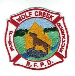 Wolf Creek (josephine County) Or Oregon Rural Fire Prot.  Dist.  Patch Clothback