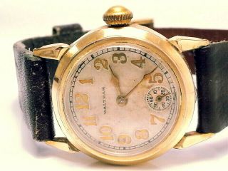 Vintage Ultra - Rare 1928 (waltham Sapphire L - 10 Model) 10k Gf Bezel Mens Watch