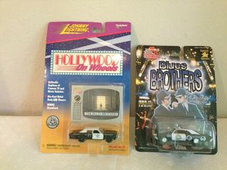 Two Blues Brothers Police Cars: Johnny Lightning And Racing Champions