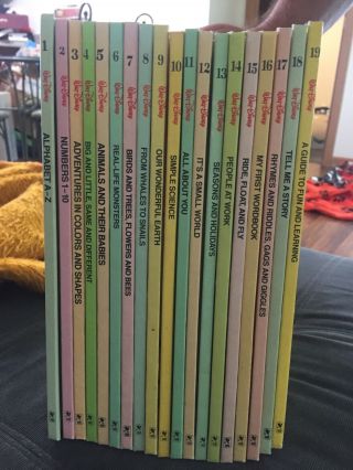 Vintage Complete Set 1 - 19 Walt Disney 1983 Fun To Learn Library Bantam Books