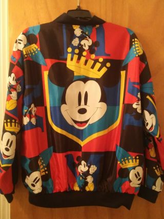 90s Vintage Mickey Mouse Bomber Jacket Adult King Mickey Lightweight Disney Cart 2