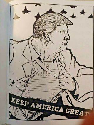 Hard To Find Official Trump Adult Coloring Book Make America Great Again E1 3