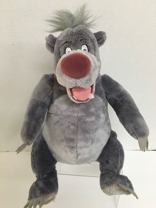 Jungle Book Baloo Disney Store Bear Plush Stuffed Animal Toy 13”