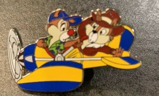 Disney Travel Company Co Chip & Dale Yellow Plane Rescue Rangers Pin