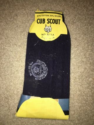 Boy Scout Bsa Cub Wolf Size 10 - 14 Official Package Uniform Socks