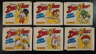 (6) 1987 Panini Disney Ducktales,  6 Sticker In A Pack,  For Album Book