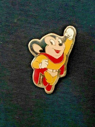 Vintage Mighty Mouse Enamel Pinback Lapel/hat Pin