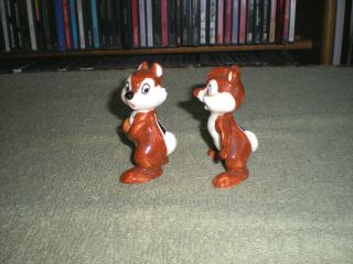 2 Disney,  Chip and Dale Chipmunks porcelain Figurines (awe cond) Japan 2