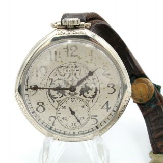 Vintage 1928 Elgin 14k Gold Filled Pocket Watch 15 Jewels 315 12s Nr 8633 - 5