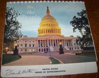 1969 Vintage Congressman Frank Horton Us House Representatives Calendar Signed