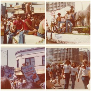 11x More Vintage Snapshot Photographs 1970s Gay Pride Parade Chicago Il Interest
