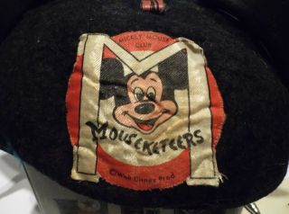 Vintage Mouseketeers Mickey Mouse Hat W/ Large M In Logo 1950s