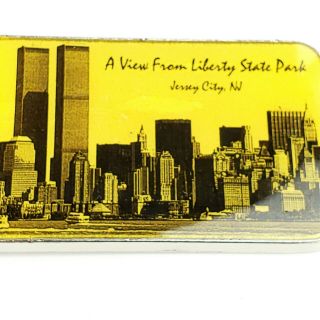 Pre - 9/11 World Trade Center Twin Towers Enameled Keychain Key Ring,  Jersey City 2