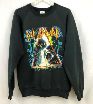 Vintage 1987 Def Leppard Hysteria Concert Tour Sweatshirt Shirt Sz L