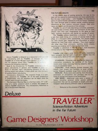 Traveller Vintage Sci - Fi RPG Game Designer ' s Workshop Deluxe Edition GDW 1981 2