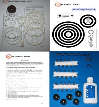 1966 Gottlieb Ice Show Pinball Machine Tune - Up Kit - Includes Rubber Ring Kit