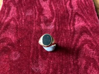 9ct Gold Ring Vintage Bloodstone C G & S Unisex Ring Size K