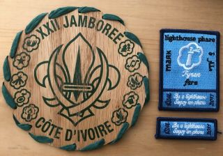 22nd World Scout Jamboree,  Sweden 2011,  Ivory Coast Wood Badge And Light Phare