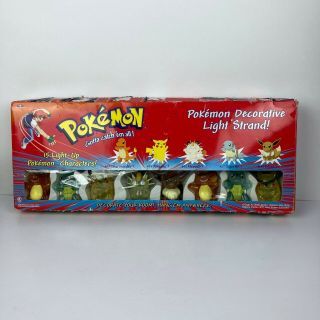 Vintage Trendmasters Pokemon Decorative 15 Character Light Strand Pikachu Set B