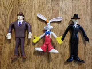 Moc 1988 Ljn Toys Who Framed Roger Rabbit Flexies Set Of 3