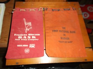 Vintage Money Deposit Bags Francis Slocum First National Bank Wabash Indiana 2