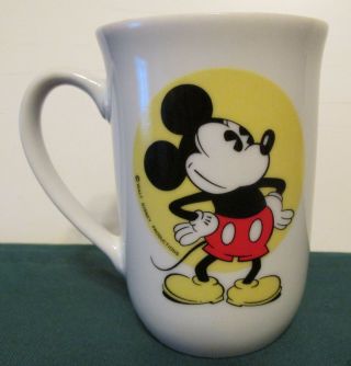 Vintage Walt Disney Disneyland Mickey Mouse Coffee Cup Mug Slim