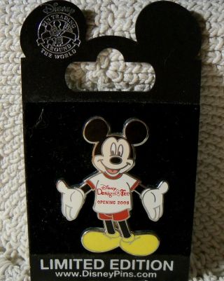 Wdw Disney Pin Design - A - Tee Store Opening 2009 Le 1000 Mickey Mouse