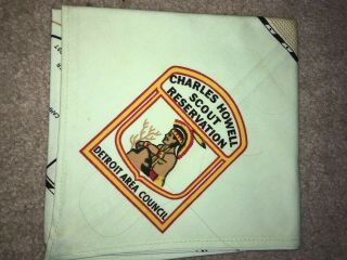 Boy Scout Camp Charles Howell 5 Map Detroit Area Michigan Council Neckerchief