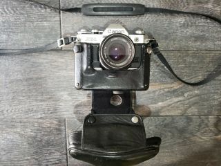 Vintage Canon Ae - 1 Film Camera With Canon Fd 50mm 1.  8 Hoya Skylight Filter