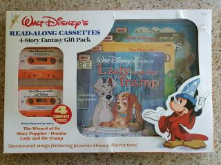 Vintage Disney Read - Along Discovery Series Cassettes Story Gift Pack Books 1980s