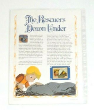 Disney The Rescuers Down Under Classic Movies Collector Stamp Story Panels 2
