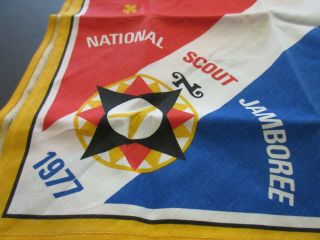 Vintage Boy Scout 1977 National Scout Jamboree Neckerchief & Patches 2