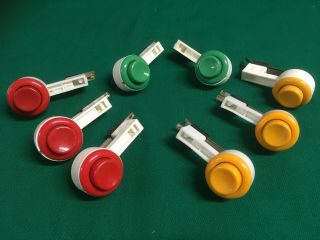 Arcade Video Game Concave Push Buttons Leaf Switch Set Of 8 Barely