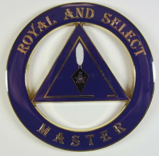 Auto Emblem Royal & Select Master Mason Metal Enamel Masonic Freemason