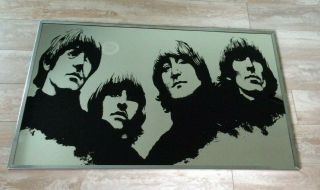 The Beatles Rubber Soul 1977 Image Vintage Mirror Wall Plaque 30 " X 20 " - Exc