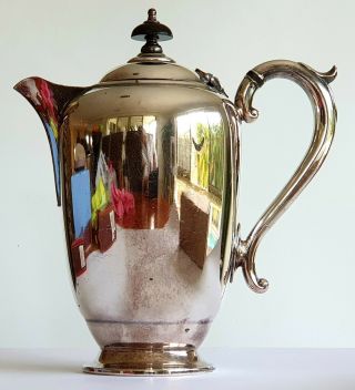Antique Vintage 1939 Art Deco Silver Plated Teapot Coffee Pot Hardy Bros England