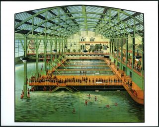 C.  1900 San Francisco Sutro Baths Bathhouse 16x20 " Historical Wall Art Poster