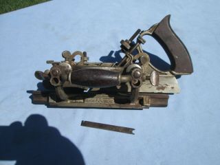 Vintage Stanley No 55 Wood Plow Plane With 1 Cutter Blade