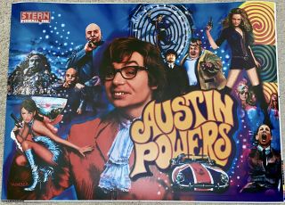 Stern Austin Powers Pinball Machine Translite 830 - 5274 - 00 Nos