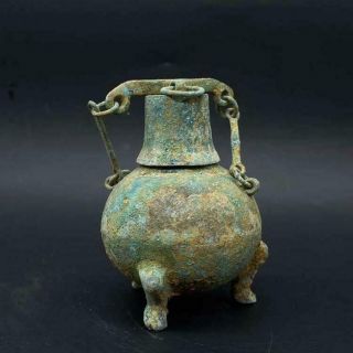Chinese Antiques Favorites Bronze Copper Kettle Model Statue Yd063