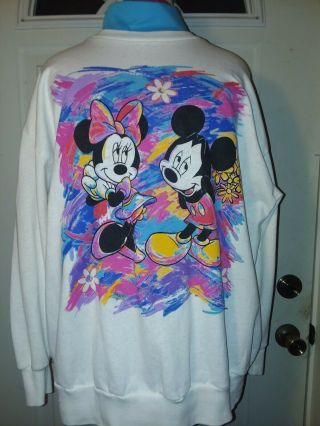 Vintage Mickey Unlimited Land N Sea Disney Sweatshirt Turtleneck Women 