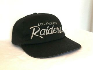 Vintage Los Angeles Raiders Sports Specialties Style Script Snapback Hat Nwa