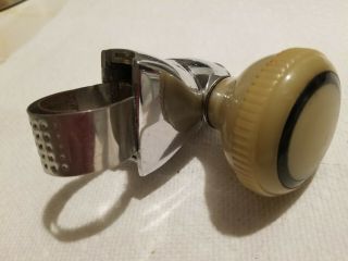 Vintage Steering Wheel Suicide Spinner Knob With Flip Away Button