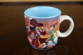 Walt Disney Peter Pan Captain Hook Duel Ceramic Mug Rare